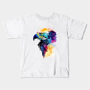 Eagle Bird Wild Nature Animal Colors Art Kids T-Shirt